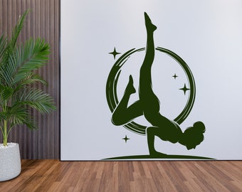 Yoga Pose Wall Decal, Meditation Decor, Namaste Vinyl Sticker YGG0013