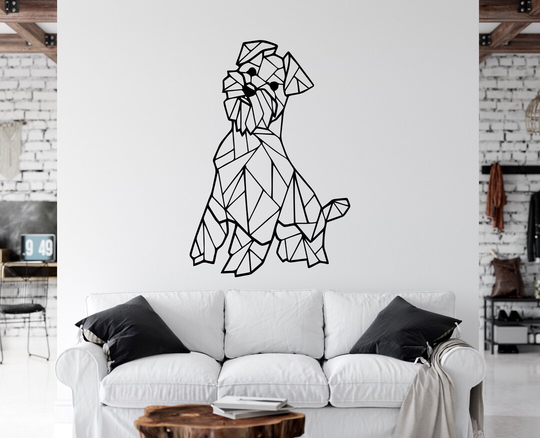 Dog Wall Decal Dog Wall Sticker Dog Geometric Decal Home Pets Decal Pet