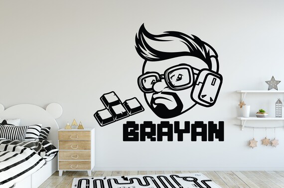 Cosswe - Adesivi Da Parete Per Giocatori, 2 Pezzi, Per Giocare A Mangiare E Dormire, Decorazione Artistica Da Parete Per Bambini E Ragazzi, Camera Da Letto, Sala Giochi - Foto 6