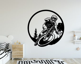 Motocross Wall Decal Motorcycle Wall Decor Dirt Bike Gift Free