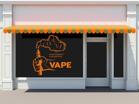 Sticker vapoteur, sticker pour vitrine, dcoration de magasin de cigarettes,  sticker vape, Sticker mural salon de vapotage, magasin de vape, art mural,  sticker mural e-liquide, VP0002 - Etsy France