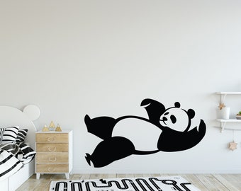 Panda Wall Decal Panda Wall Art Panda Wall Decor Panda Vinyle Sticker Panda Décal pépinière Amazing Animal Kids Decal Panda Wall Sticker PN0002