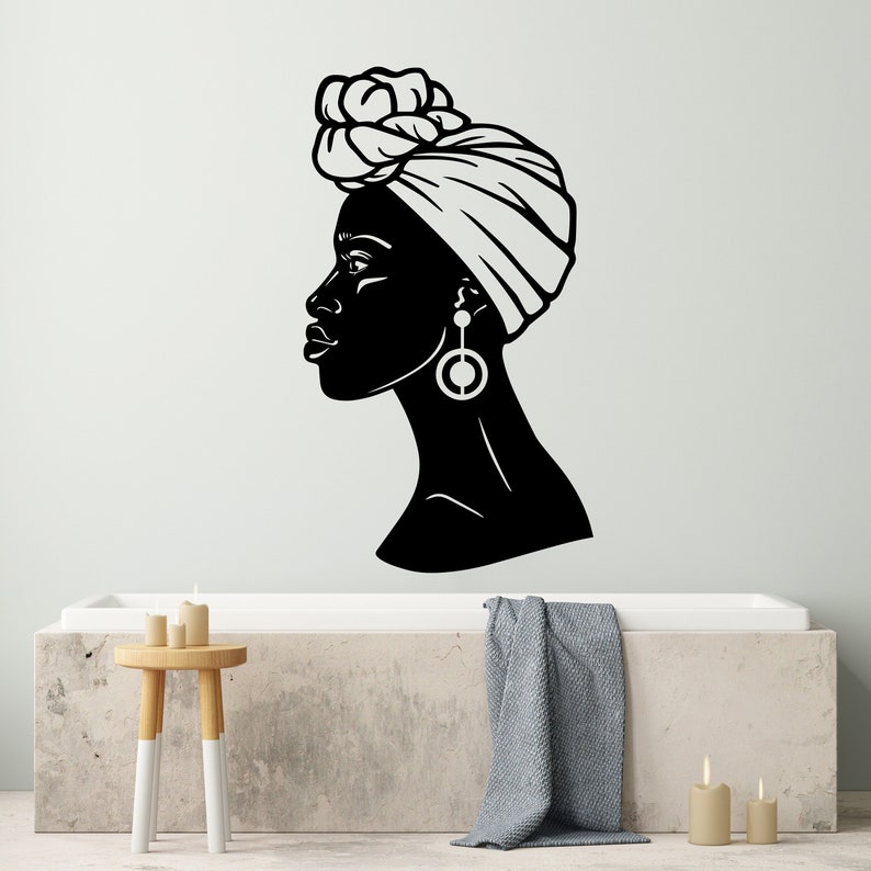 Beautiful African Woman Wall Decal African Girl Wall Sticker Etsy