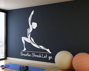 Yoga Wall Sticker – Spiritual Mandala Vinyl Decal for Meditation Room, Yoga Studio or Home Gym Decor Yoga Wall Decal YGG0003