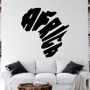 Karte Afrikanischer Wandaufkleber Afrika Wandaufkleber Afrika Wandtattoo Afrika Kontinent Wandaufkleber Arica Wand Kunst Vinyl Buchstabe Wohnkultur AFR0029