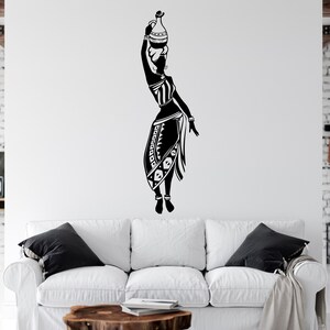 Schöne Afrikanerin Wandtattoo Afrikanische Mädchen Wandaufkleber Zitat Schönheitssalon Wandkunst Afrikanische Frauen Wandaufkleber Afrika Karte AFR0009