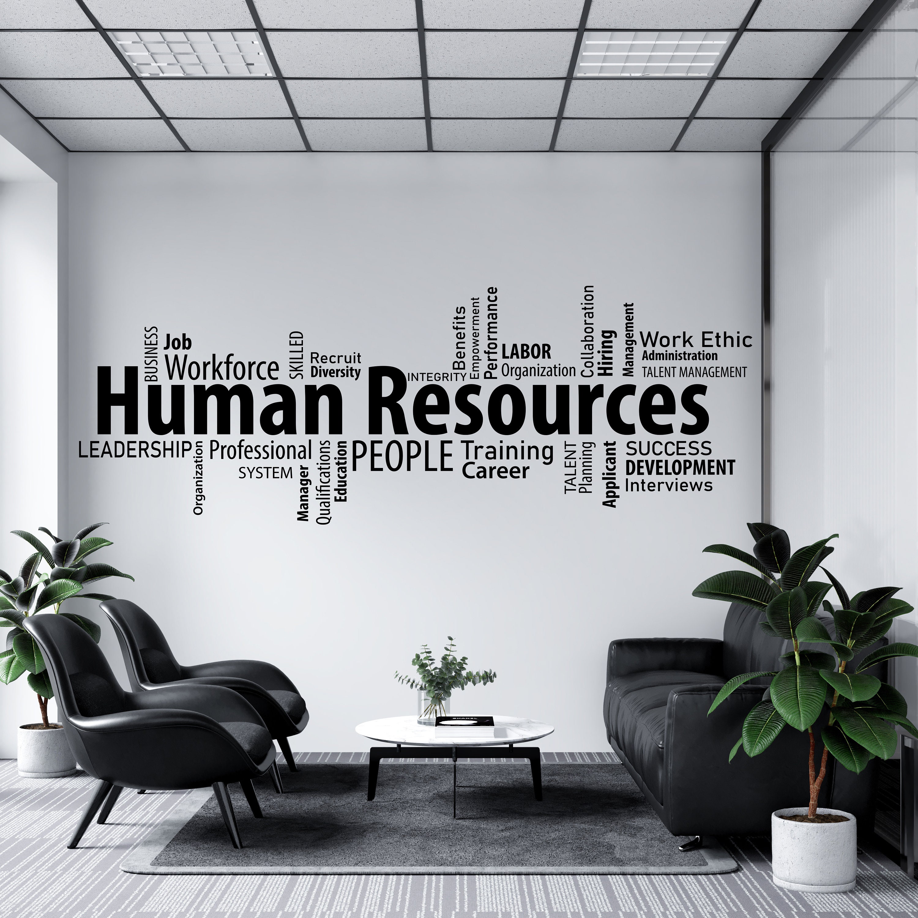 Office Wall Decal Human Resources Wall Sticker Office Decor - Etsy
