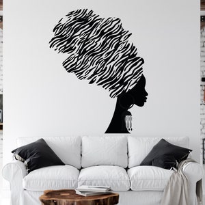 Landkarte Afrikanische Frau Wandaufkleber Afrikanische Mädchen Wandaufkleber Zitat Schönheitssalon Wandkunst Afrikanische Frauen Wandaufkleber Afrika Karte AFR0038