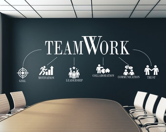 Office Wall Decal,Teamwork Decal, Office Wall Art,Office Decor,Teamwork Wall Decal, Office Wall Decor, Office Decals,Motivational Art TM0006