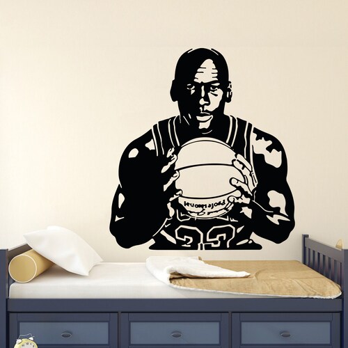 Basketball Wall Decal Basketball Sticker Basket Wall Art Sport Etsy