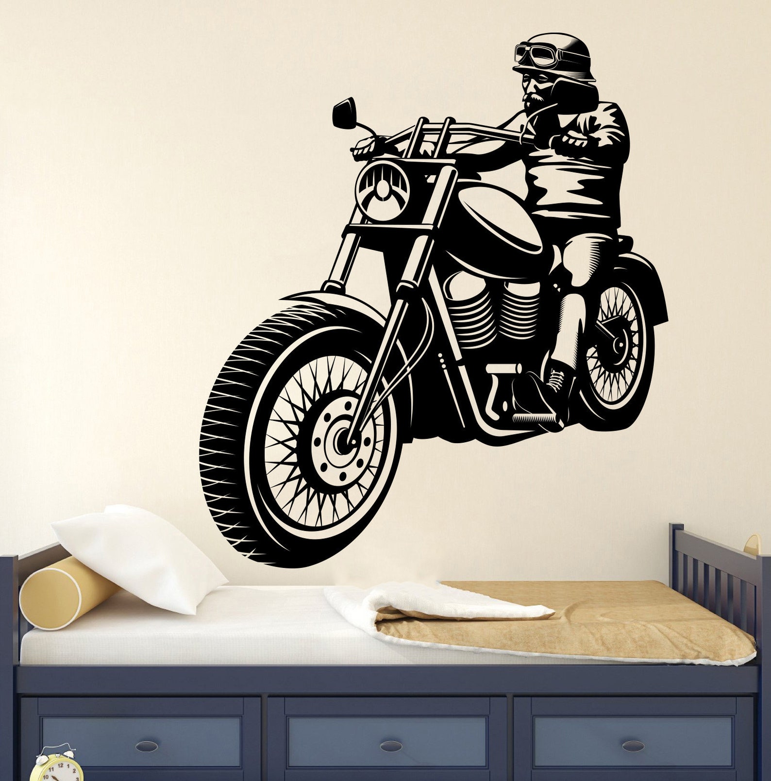 Motorcycle Wall Decal Racing Bike Wall Art Wall Decal Etsy