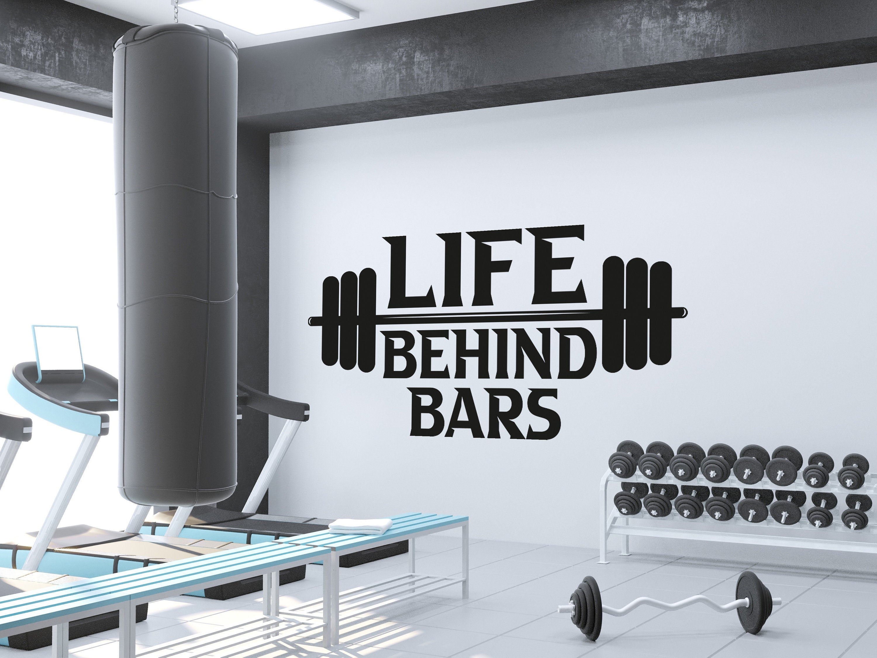 Gym Wall Decal Gym Wall Decor Sport Motivation Workout Wall Etsy UK