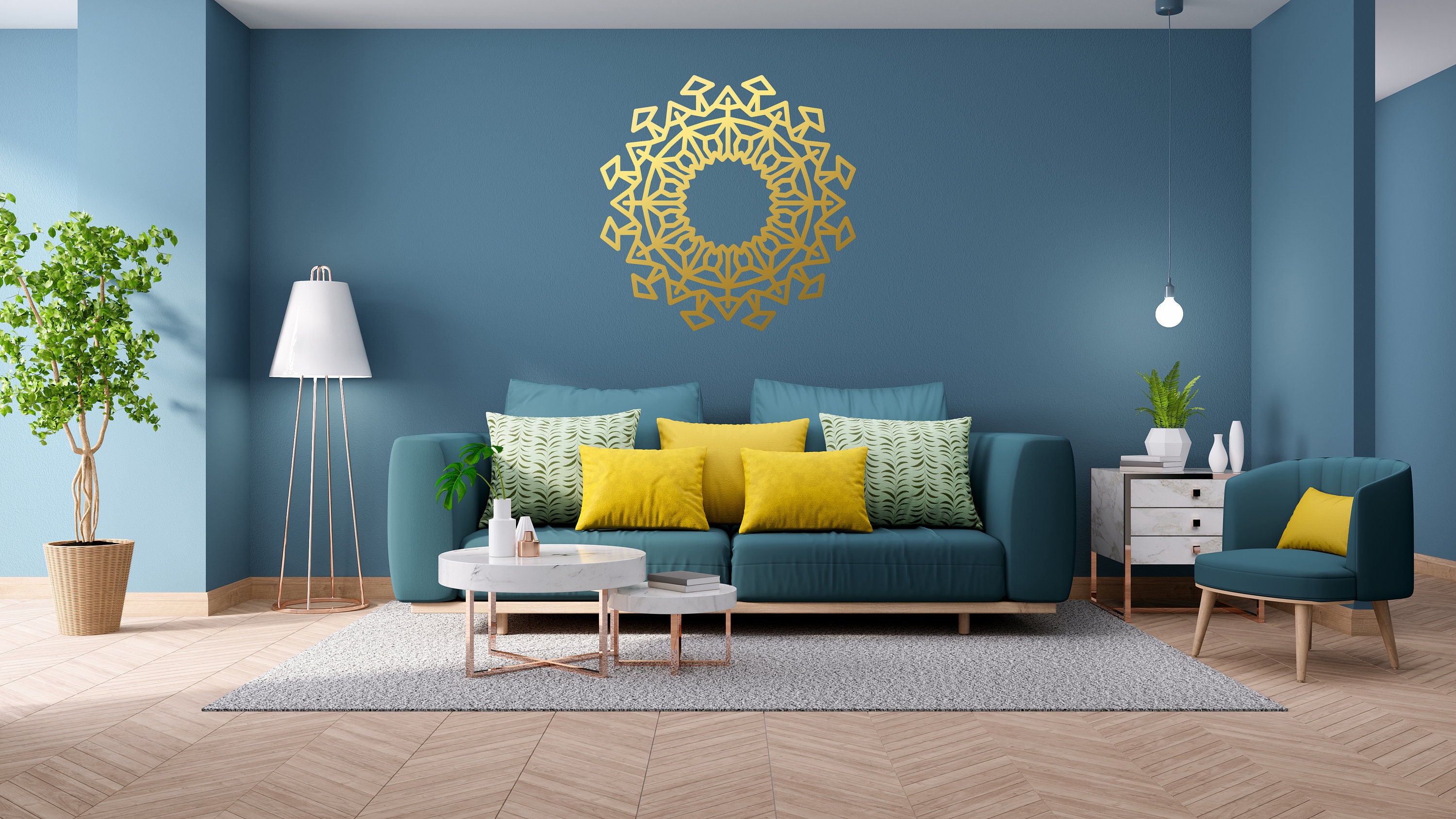 Mandala Wand Aufkleber Mandala Wand Kunst Zimmer Wand Etsy