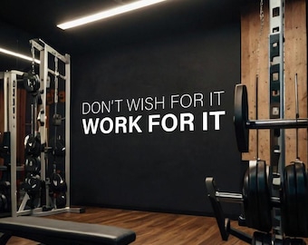 Gym Wall Decal – Motivational Fitness Quote Vinyl Sticker – Workout Wall Art for Home Gym & Exercise Room – Gym Motivation Decor GYM0175