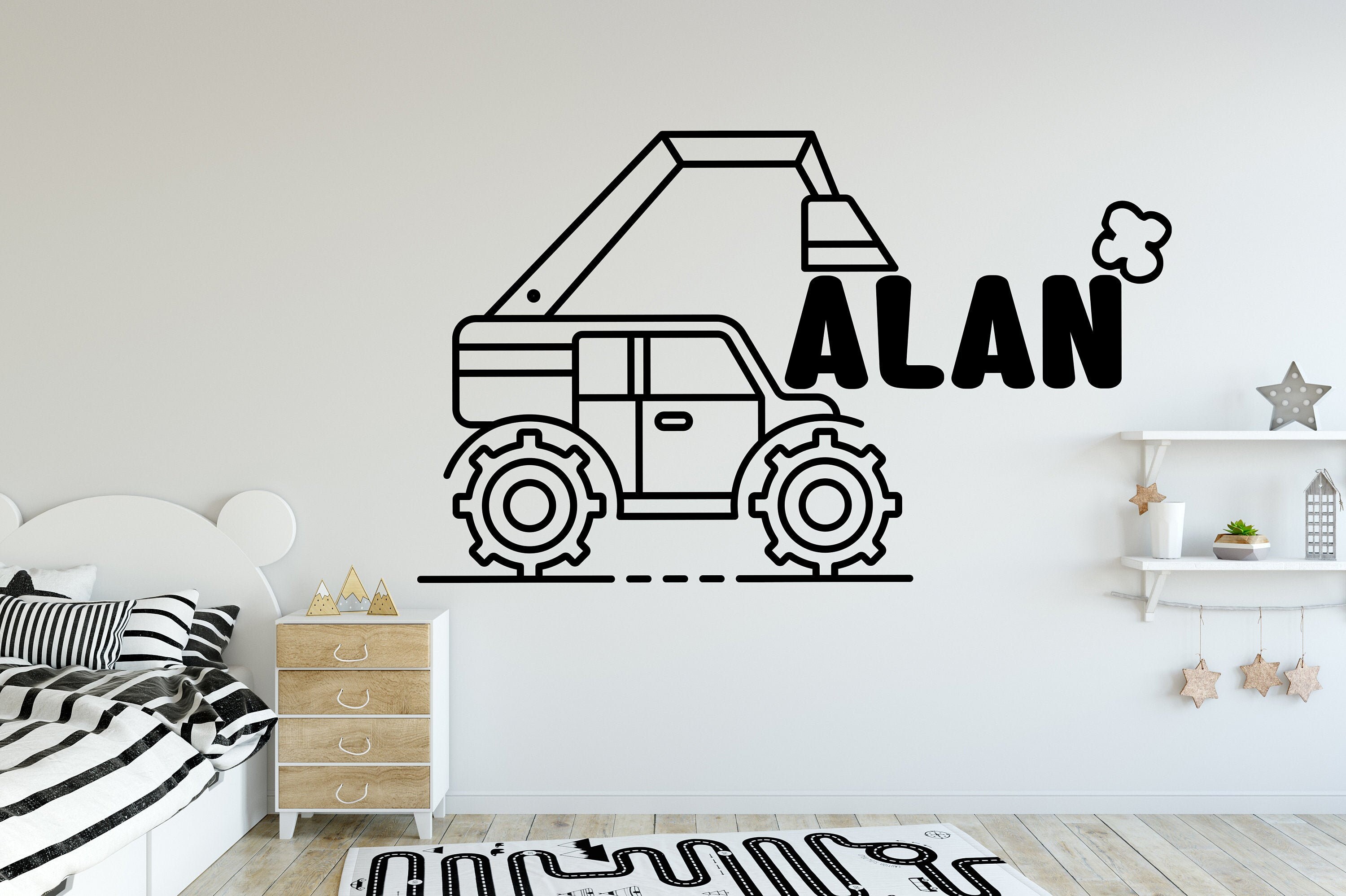 Conjunto de construcción vinilo pared calcomanías niños pared | Etsy