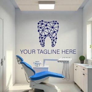 Calcomanía de pared para centro dental, ideal para tu estudio, decoración con elementos dentales, estudio dental, crea una calcomanía para tu espacio DN0004