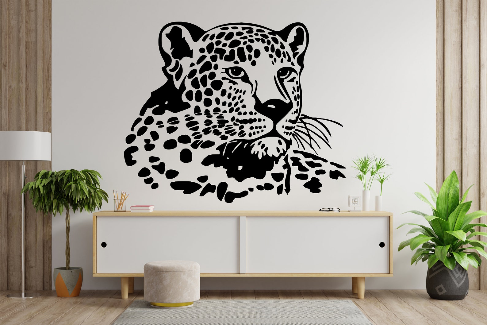 Leopard Wall Decal Animal Wall Sticker Wild Animal Wall Art Leopard ...