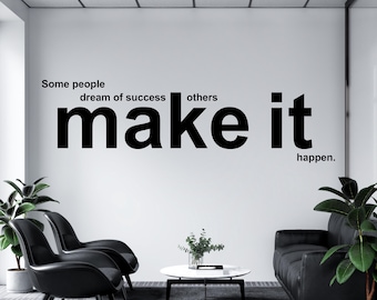 Office Wall Decal,Office Decal, Office Wall Art,Office Decor,Typography Wall Decal,Office Wall Decor,Office Decals OFI0023