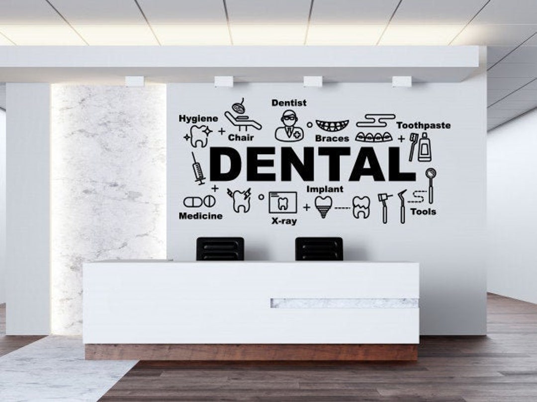 Dental Clinic Wall Decal Tooth Wall Decal Teeth Wall Sticker Oral Wall