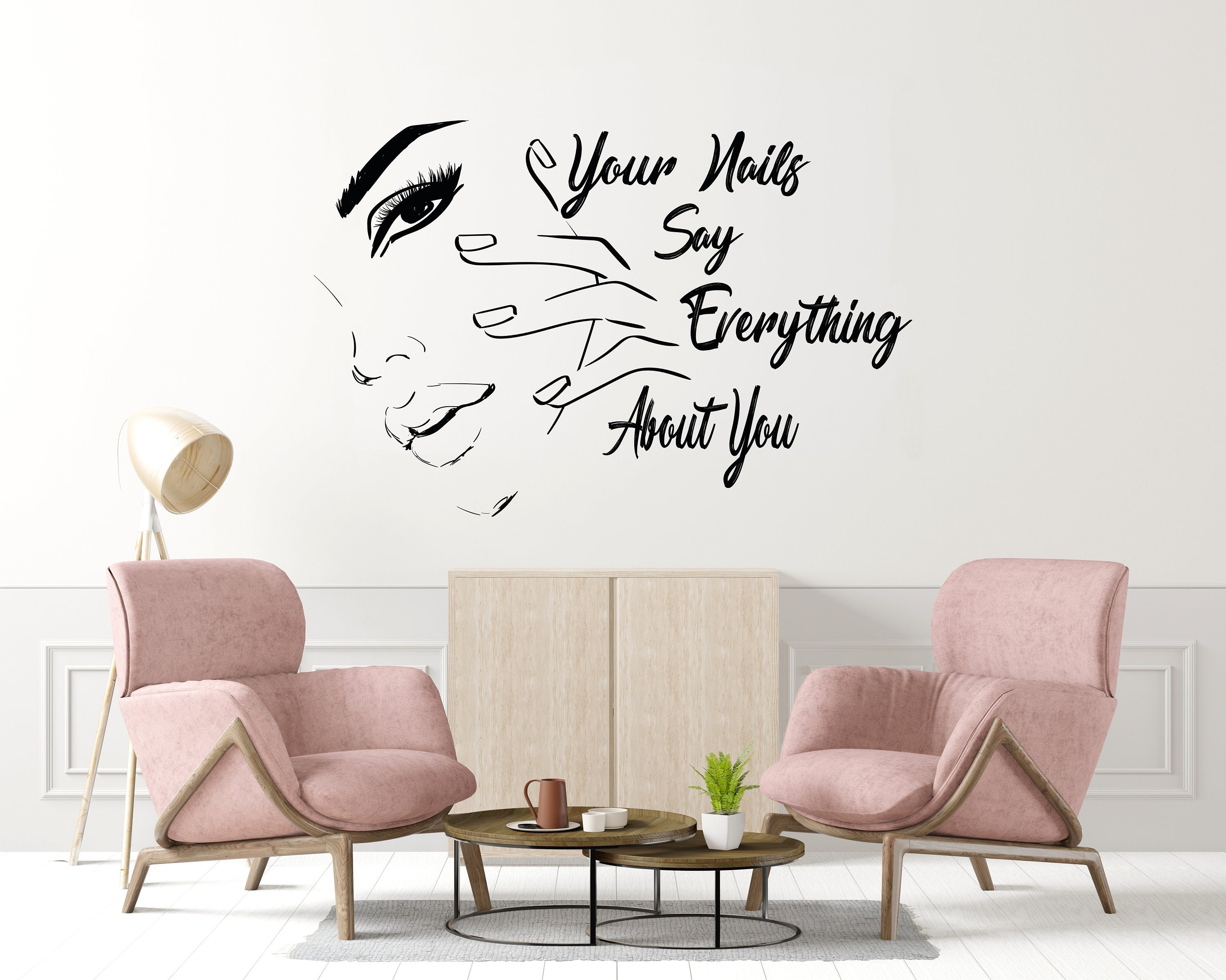 Wall Stickers Spa Nail Manicure Hair Salon Sticker Fashion Woman Eyelash  Studio Decal Vinyl Home Window Decor Removable 230822 From Piao10, $8.89 |  DHgate.Com