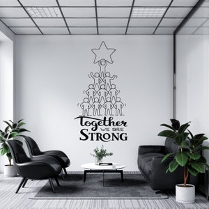 Calcomanía de oficina, calcomanía de trabajo en equipo, arte de pared para oficina, decoración de oficina, calcomanía de trabajo en equipo, decoración de pared para oficina, calcomanías de oficina, arte motivacional TM0033