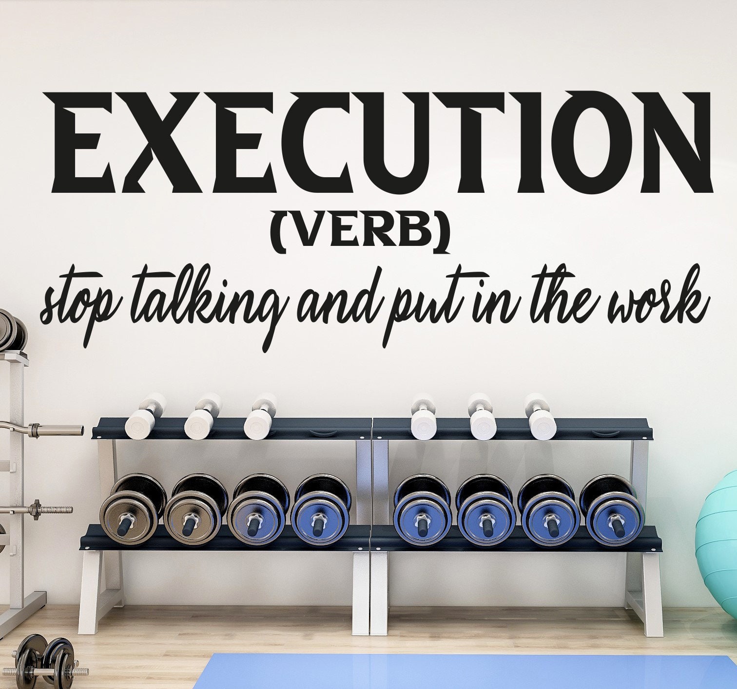 Executed Sticker Execution Wall Decal,gym Wall Decal,gym Wall Decor,gym Wall Sticker,gym ...