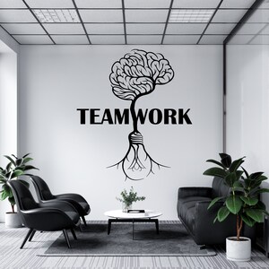 Calcomanía de oficina, calcomanía de trabajo en equipo, arte de pared para oficina, decoración de oficina, calcomanía de trabajo en equipo, decoración de pared para oficina, calcomanías de oficina, arte motivacional TM0088