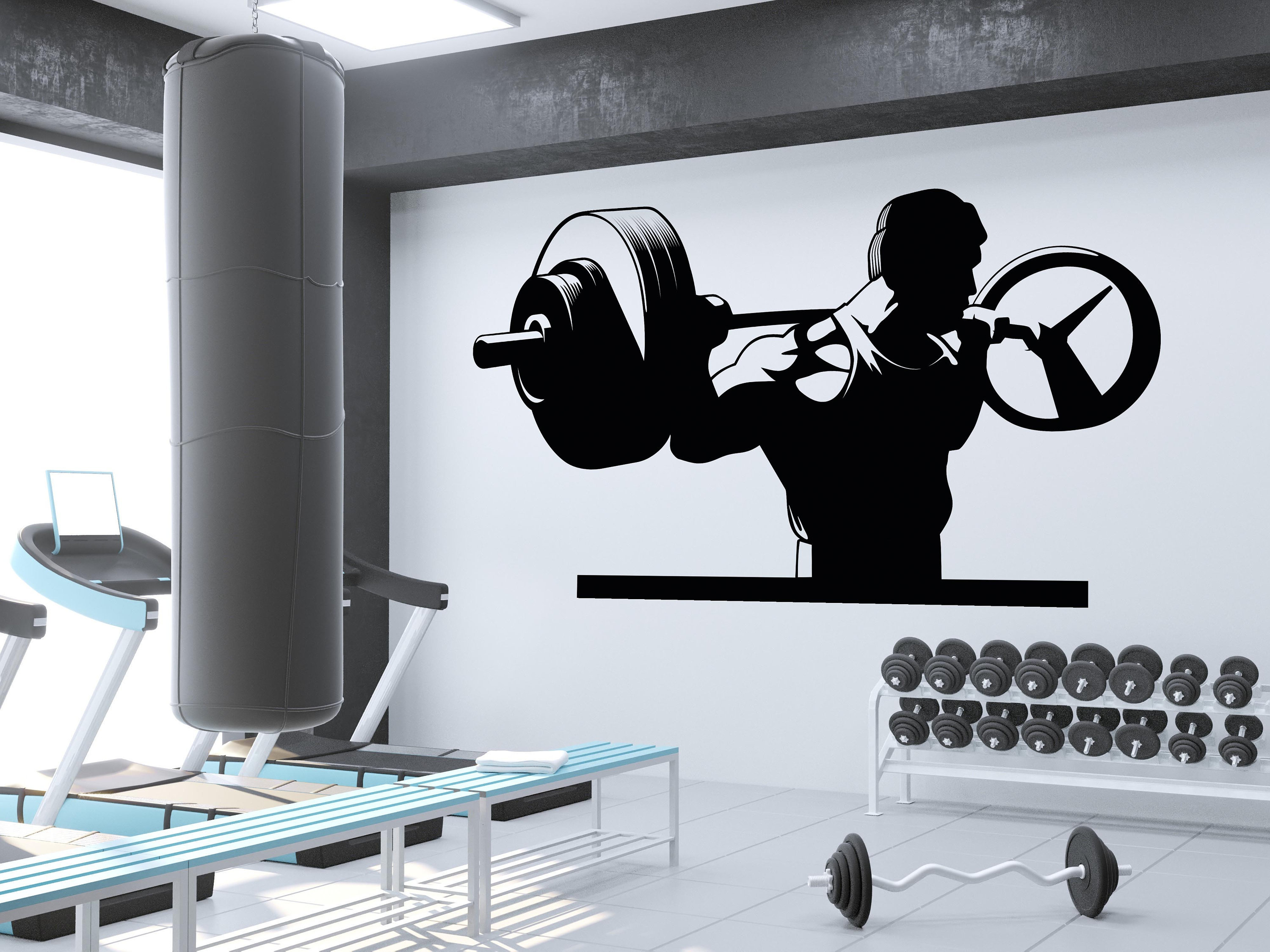 Gym Wall Decal Gym Wall Decor Sport Motivation Workout Wall - Etsy