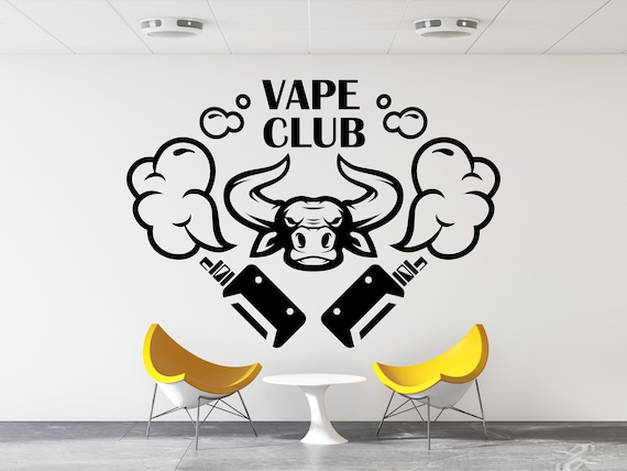 Vape Shop Decal ,window Sticker ,smoke Shop Decor, Vape Sticker, Vapor  Lounge Wall Sticker, Vape Store ,wall Art,e-liquid Wall Decal,vp0020