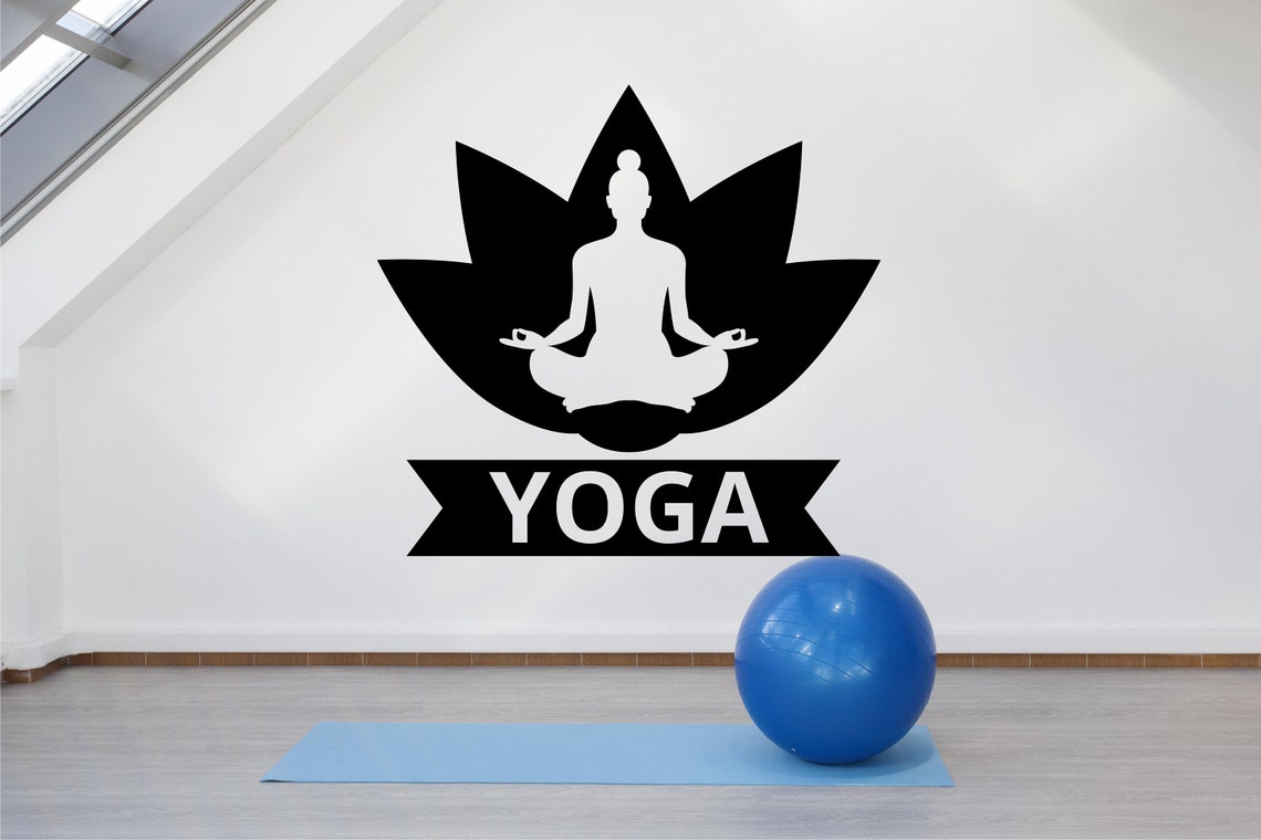 Yoga Decal Meditaton Decal Yoga Wall Art Yoga Decor Namaste Etsy