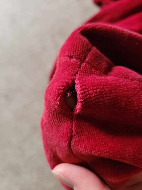 Vintage Act 1 Red Velvet Dress - image 9
