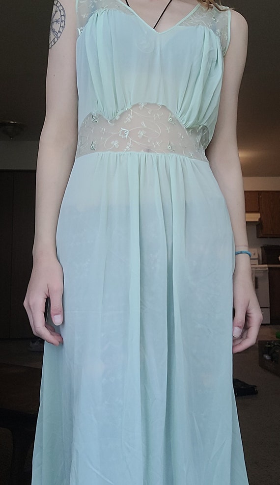 Vintage Luxite by Kayser Sheer Nightgown - image 1