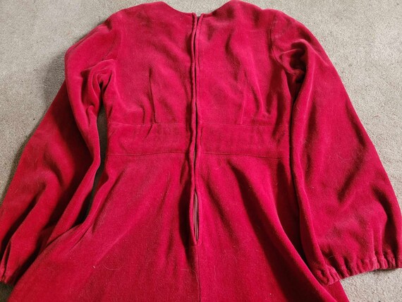 Vintage Act 1 Red Velvet Dress - image 6