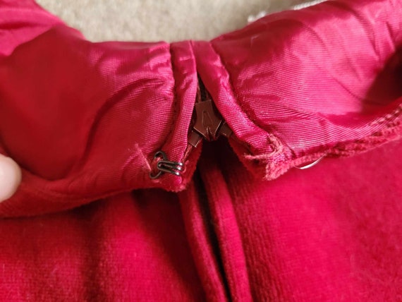 Vintage Act 1 Red Velvet Dress - image 7