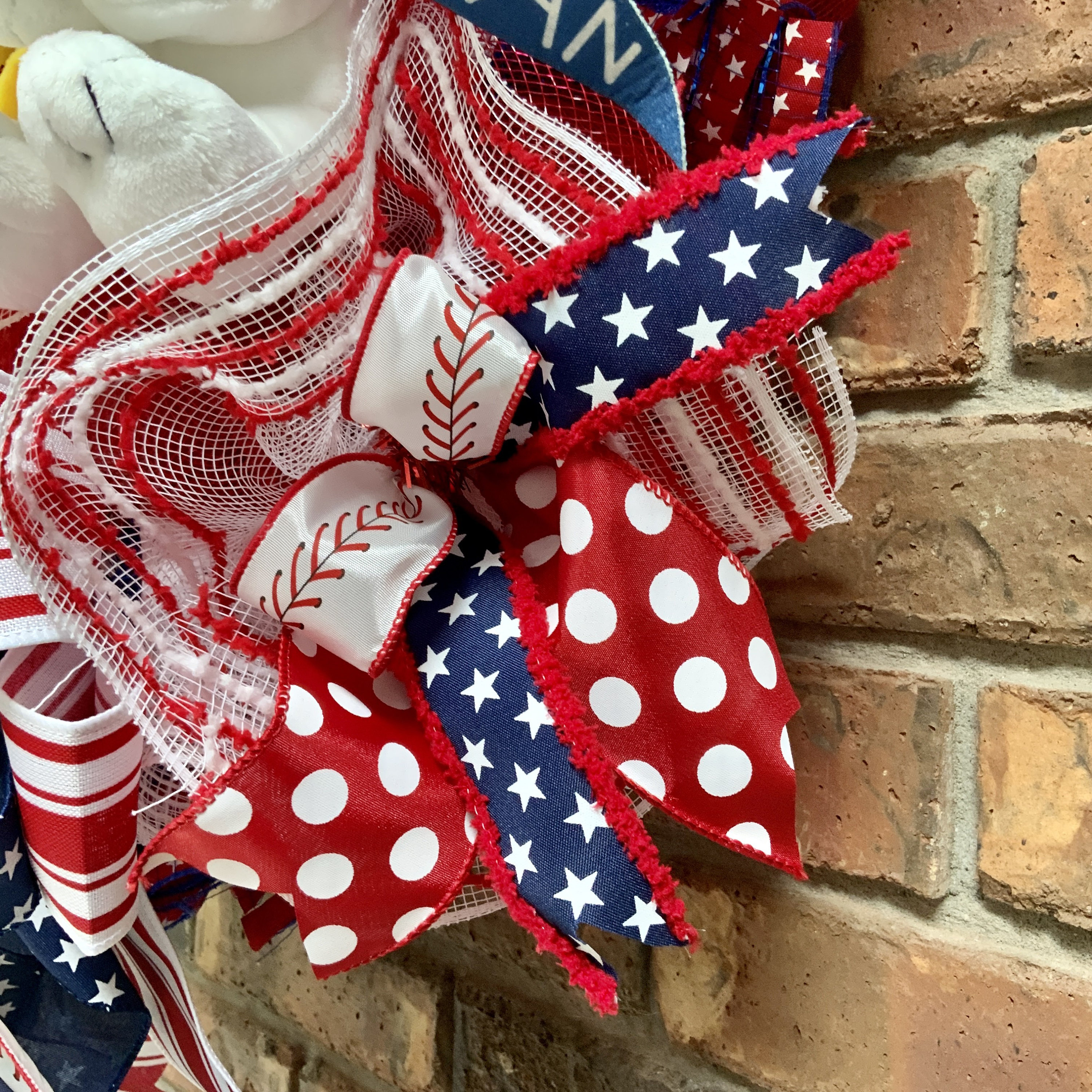 Snoopy Baseball Wreath Baseball Door Hanger Snoopy Swag Etsy