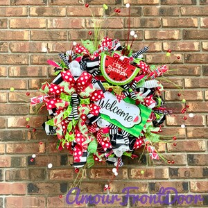 Summer Watermelon Wreath, Watermelon Decor, Spring Watermelon Wreath, Large Summer Wreath, Bright Summer Decor