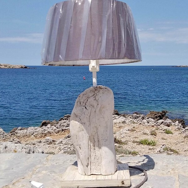 lampe bois flotte