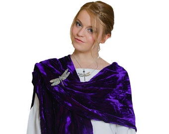 Iridescent Velvet Wrap Designed and Hand Made in Scotland by - Main Image
