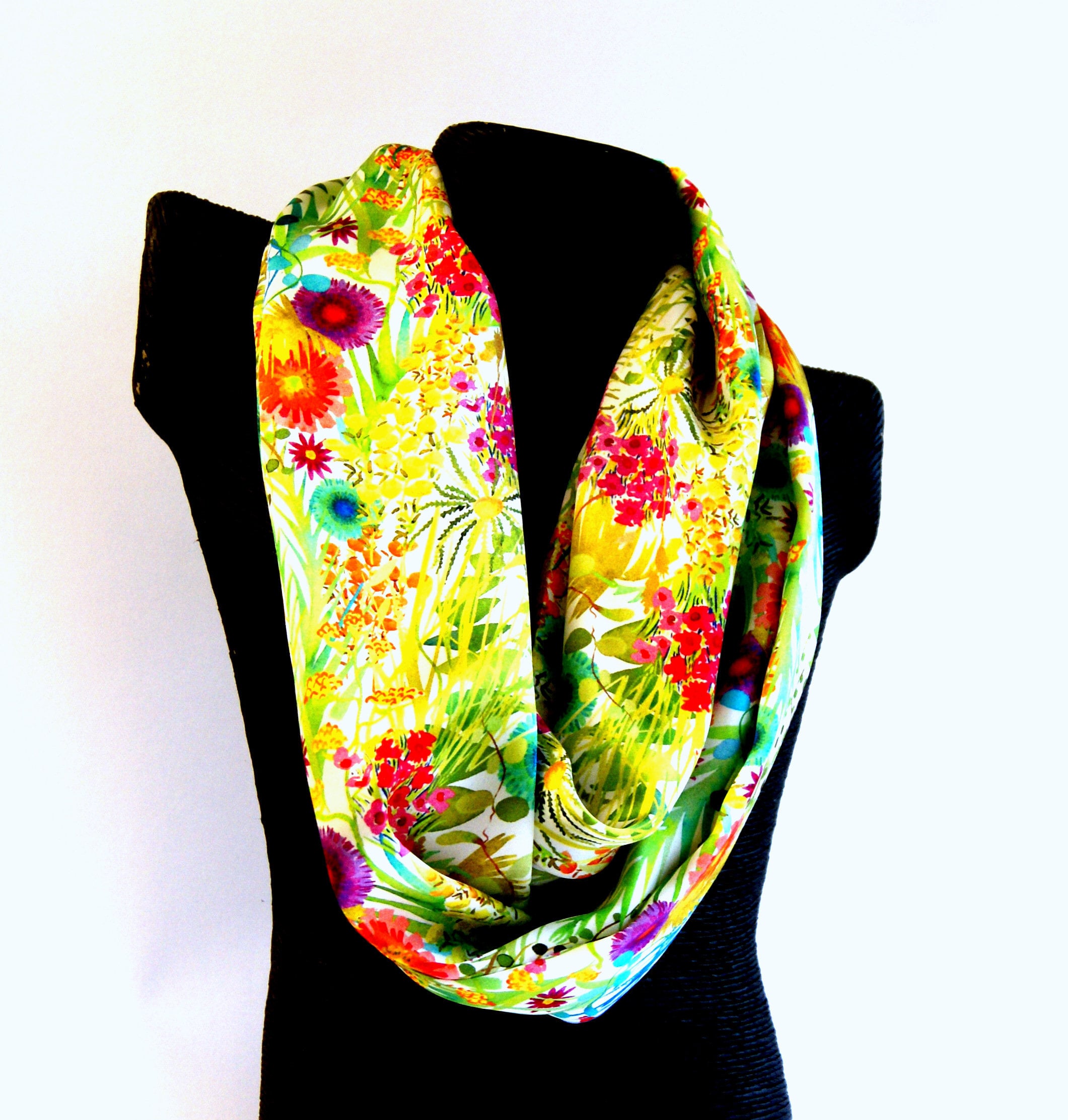 Ladycrowscotland Yellow Liberty Belgravia Silk Satin Scarf