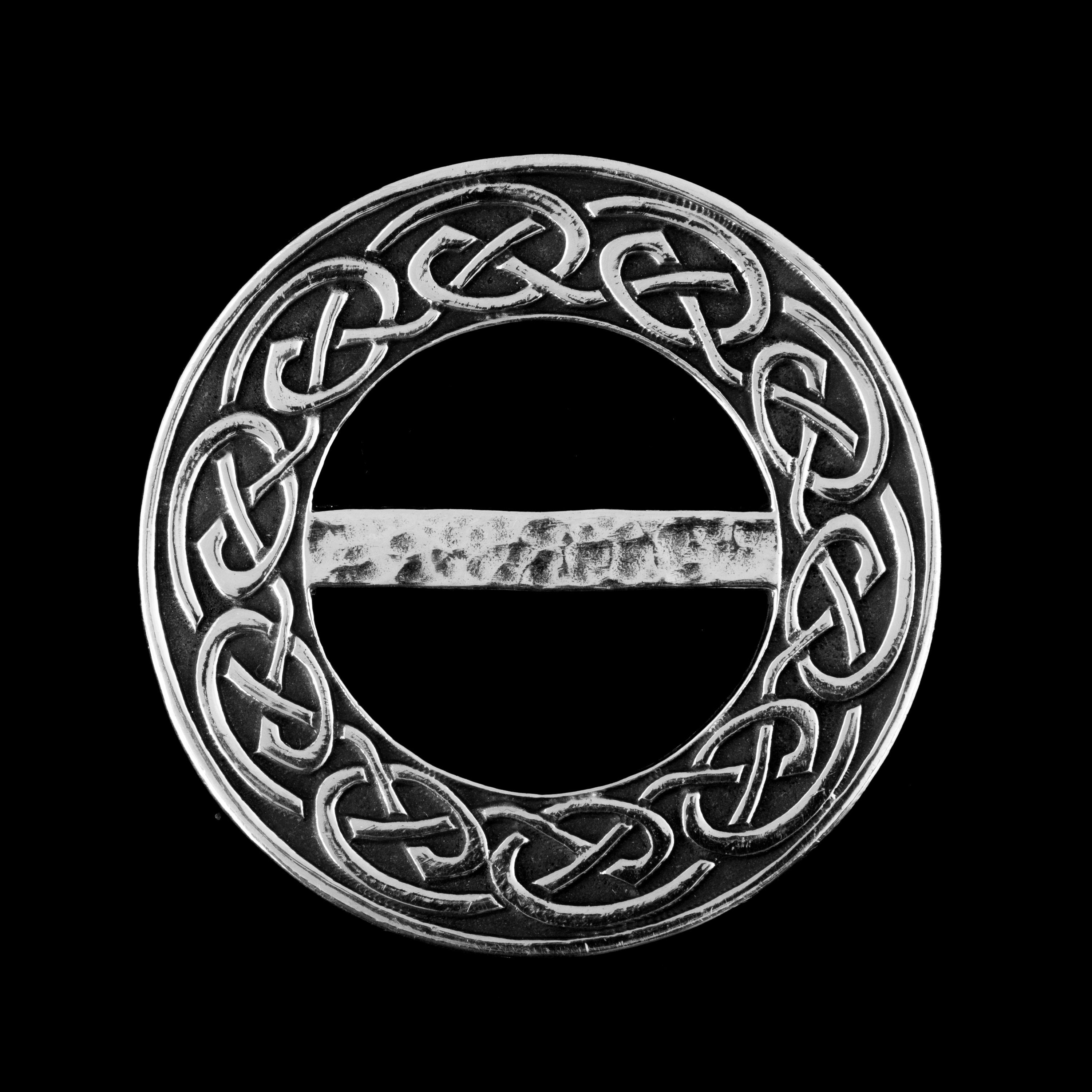 Mullingar Pewter Scarf Ring with Celtic bird motif Light Scarves.
