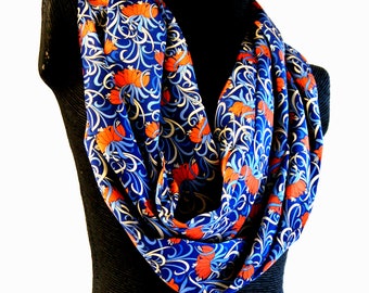 Liberty Belgravia Silk Satin scarf. Designed and made in Scotland by Ladycrow with unique magnetic fastener. Ylang Ylang.