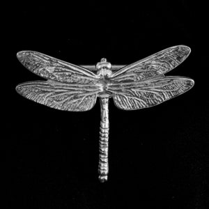 Pewter scarf ring  - Dragonfly