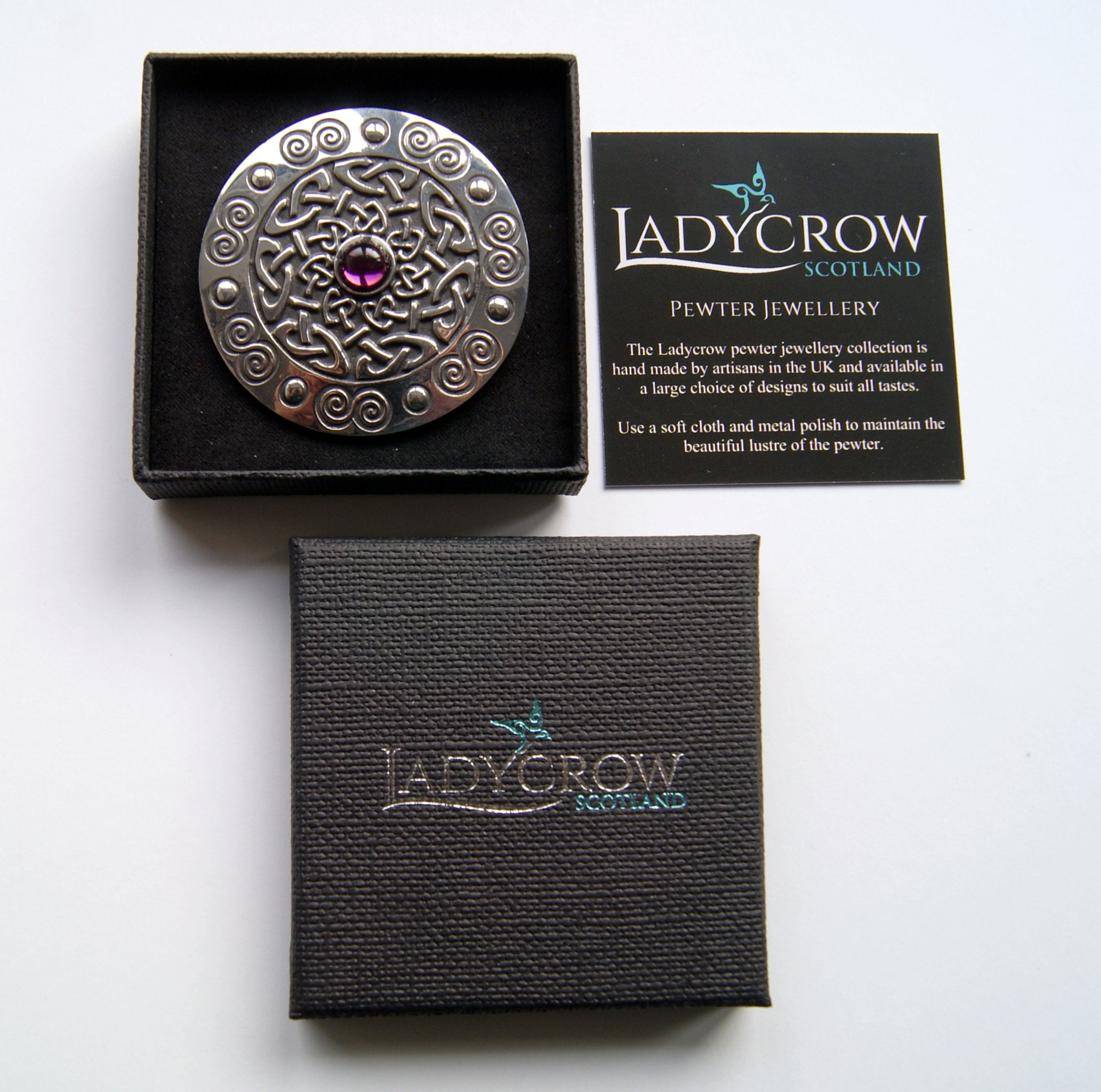 Ladycrow Pewter Thistle Scarf Ring
