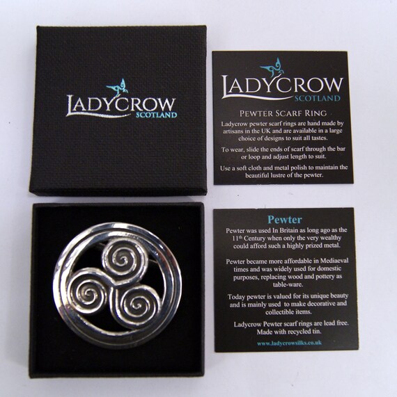 Pewter Scarf Ring Origin