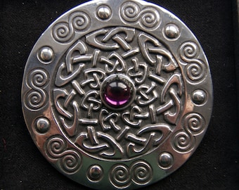 Pewter Scarf Ring - Celtic Spiral