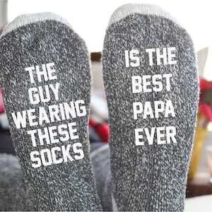 The Guy Wearing These Socks Is The Best Papa Ever Unisex Wool Blend Socks