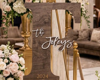 Wedding Guest Book Alternative Wooden Letter Guestbook Personalized Surname Sign In Board