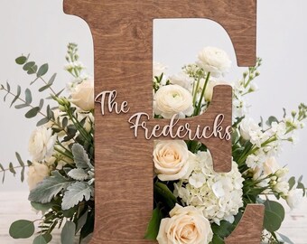 Large Wooden Letter Guestbook Wedding Guest Book Alternative Custom Surname Sign