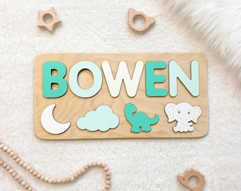 1st Birthday Name Puzzle Baby Gift Personalized Montessori Toddler Toys Custom Gifts For Kids Nursery Name Sign First Easter Gift