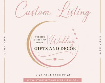 Custom Listing - Wedding Gifts and Decor